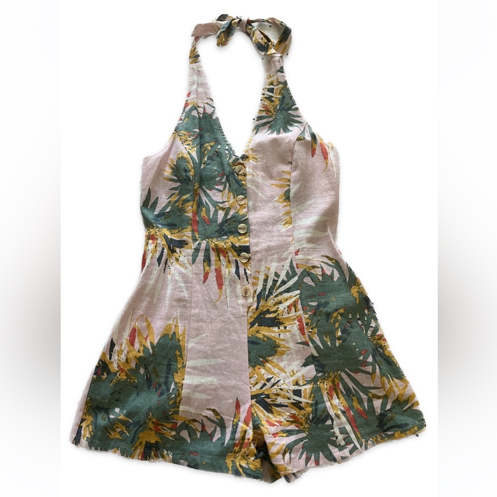 Sadie & Sage Pink Floral Romper Size Medium